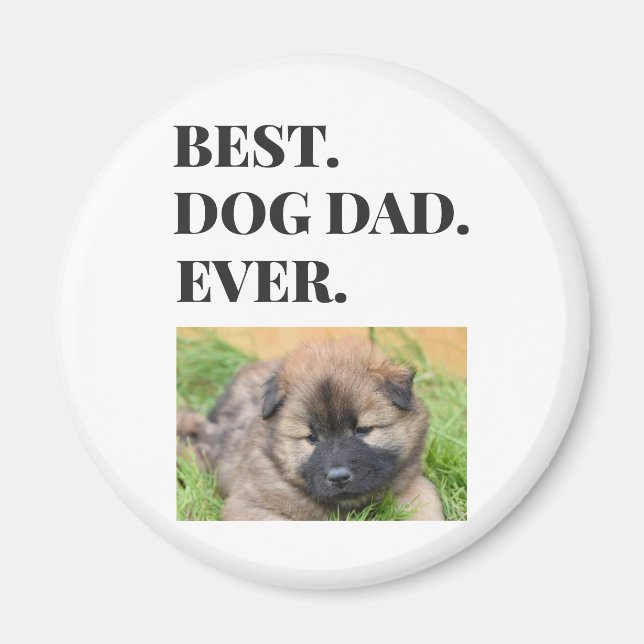 Fathers Day Best Dog Dad Ever Photo Magnet (Front)