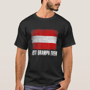 Father's Day Best Grampa Ever Distressed Austria F T-Shirt