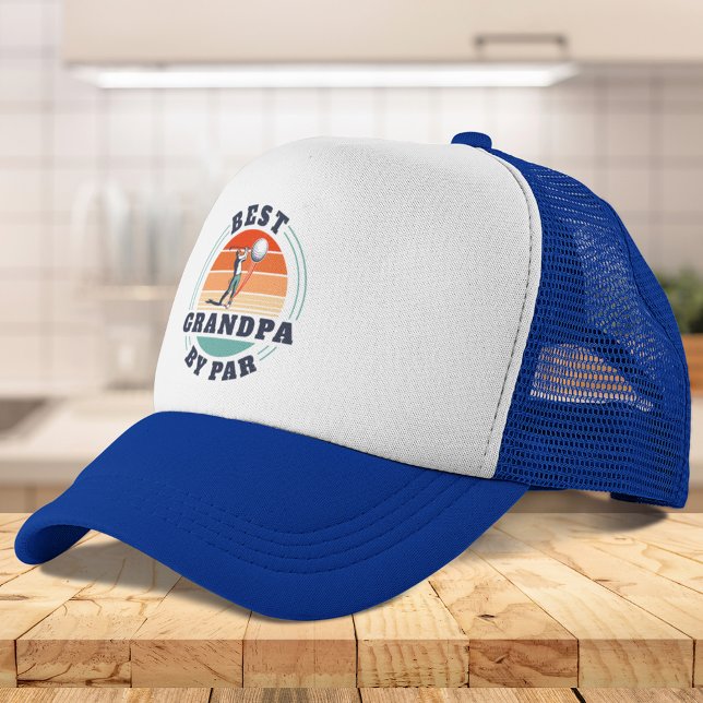Fathers Day Best Grandpa By Par Retired Golfer Dad Trucker Hat (Fathers Day Best Grandpa By Par Retired Golfer Dad Trucker Hat)