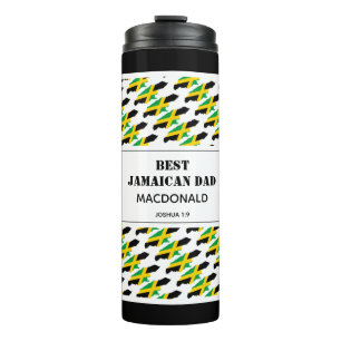 Father's Day BEST JAMAICAN DAD Map Custom Jamaica Thermal Tumbler