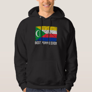 Father's Day Best Poppie Ever Distressed Comoros F Hoodie