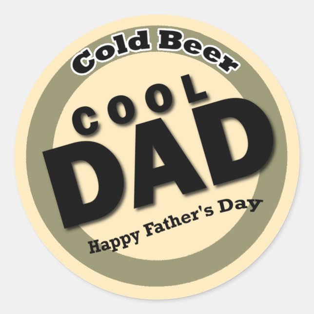 Father's Day Beverage or Beer Bottle Label (Front)