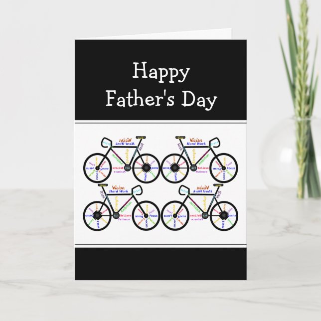 Father's Day Bike Cycle, Sport Fun Humour Card (Front)