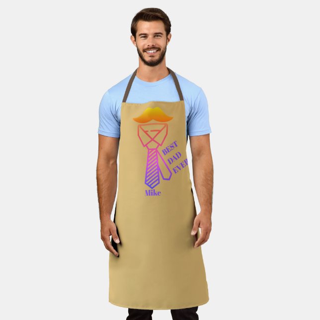 Father's Day Birthday Best Dad Ever Apron (Worn)