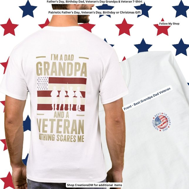 Father's Day, Birthday Dad, Grandpa & Veteran T-Shirt (Creator Uploaded)