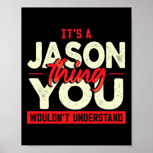 Fathers Day Birthday Name Jason Poster
