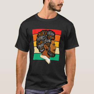 Father's Day Black History Month Retro Black Fathe T-Shirt