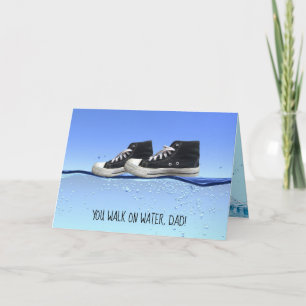Father's Day black sneakers on water Card
