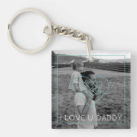Father's Day Black White Photo Celtic Heart Love