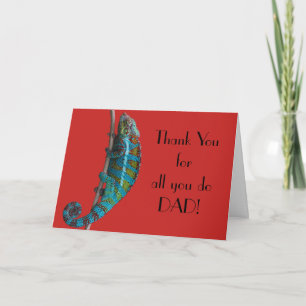Father's Day, Blue Lizard Greeting Card