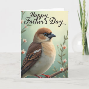 Fathers Day Branch Bird Image Card