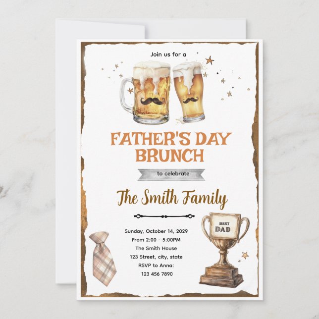 Fathers day brunch Party Invitation (Front)