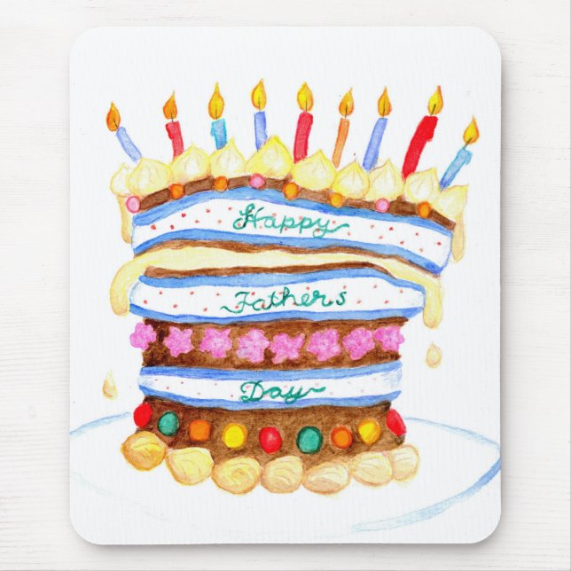 Father's Day Cake Mousepad (Front)