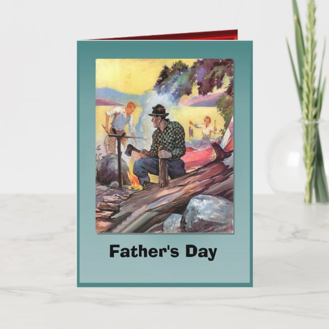 Father's day - Camp fire Card (Front)