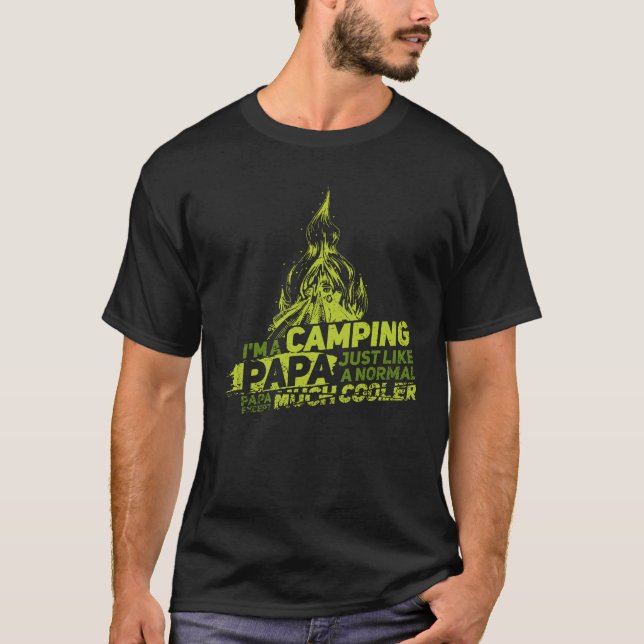 Fathers Day Camping Dad Cute Family Vacation T-Shirt (Front)