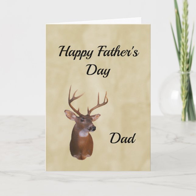 Father's Day card 8-point buck deer nature (Front)