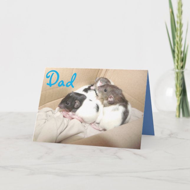 Father's Day card (baby rats) (Front)