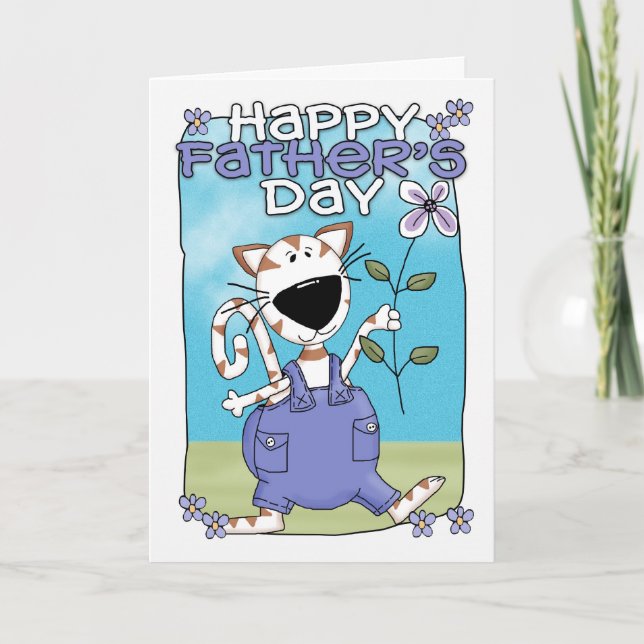Father's Day Card - Father's Day Card - Cat With F (Front)
