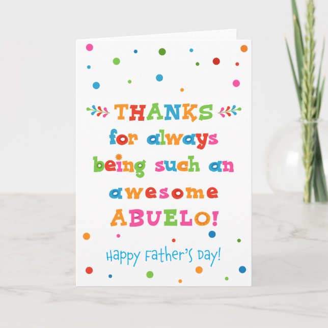 Father's Day Card for Abuelo (Front)