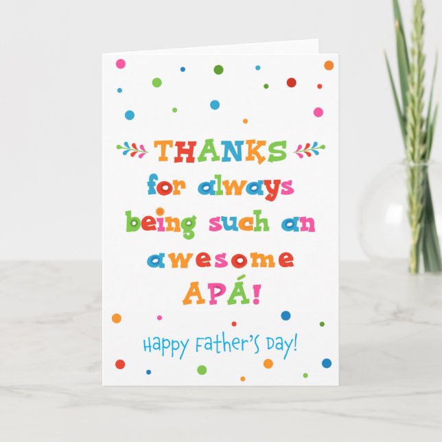 Father's Day Card for Apá (Front)
