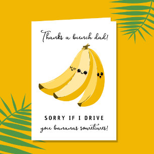 Father's Day card for dad thanks a bunch bananas