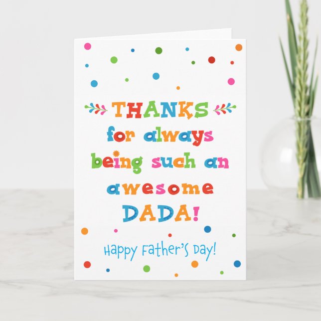 Father's Day Card for Dada (Front)