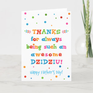 Father's Day Card for Dzidziu