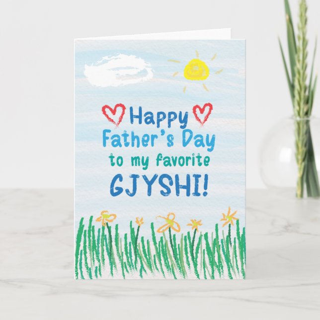 Father's Day Card for Gjyshi (Front)