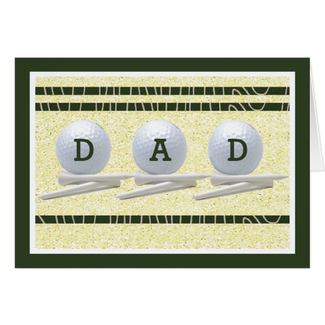 Father's Day Card for Golfer (Front Horizontal)