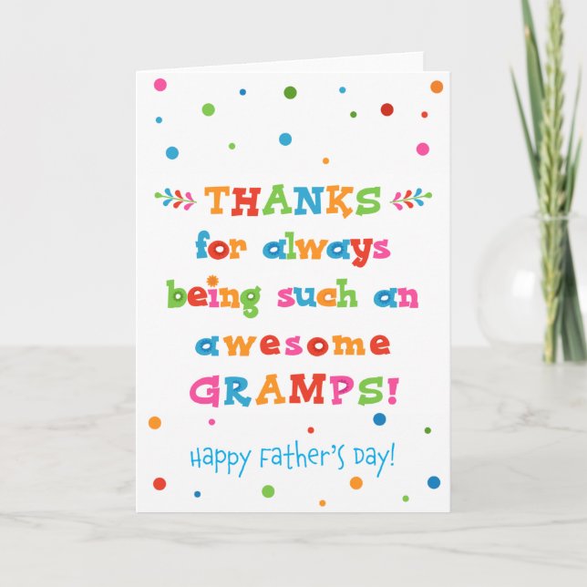 Father's Day Card for Gramps (Front)
