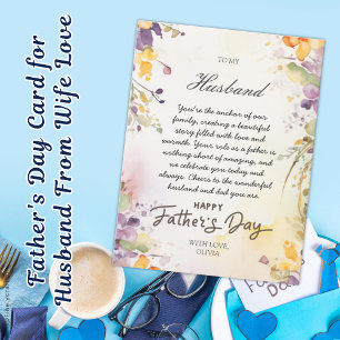 Father's Day Card for Husband From Wife Love