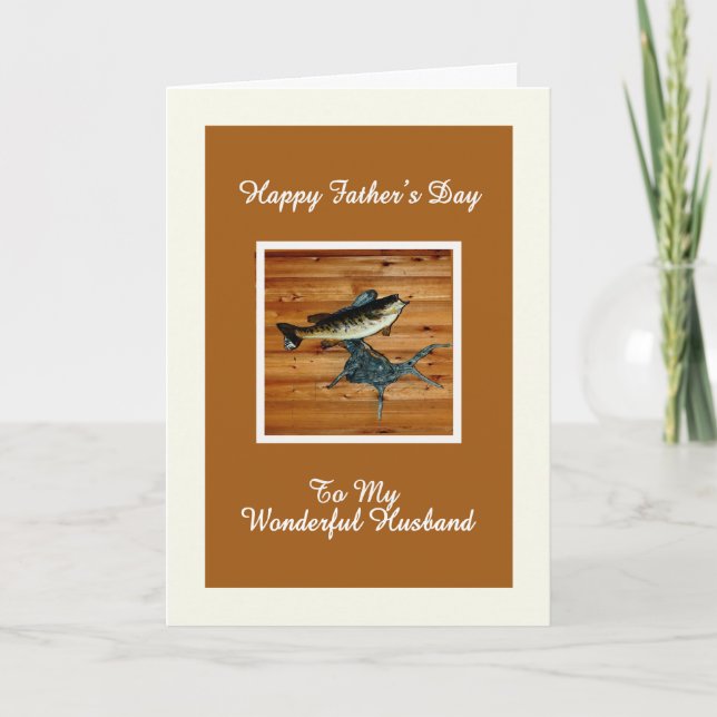 Father's Day Card for Husband Small Mouth Bass (Front)