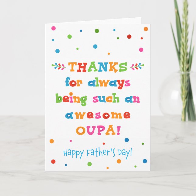 Father's Day Card for Oupa (Front)