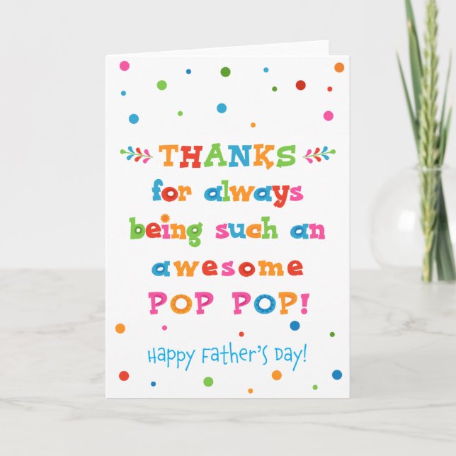 Father's Day Card for Pop Pop (Front)