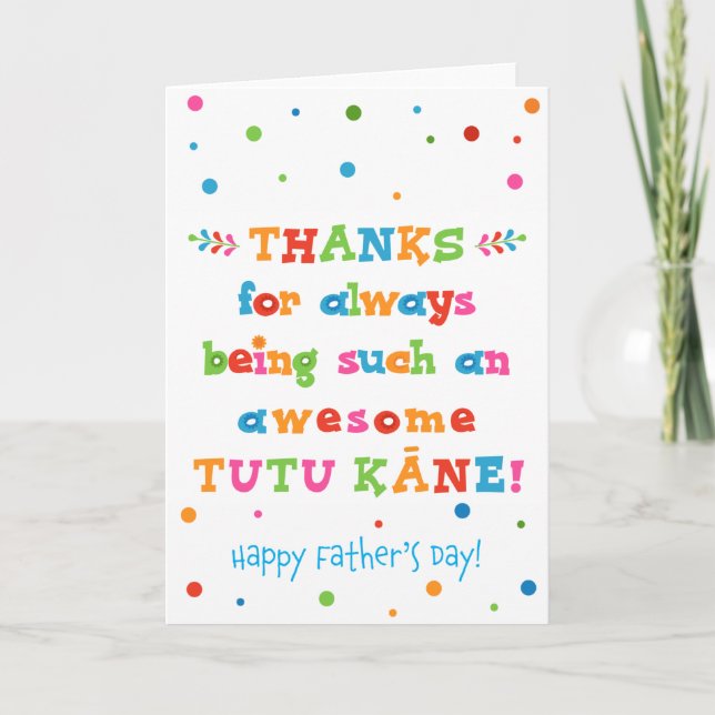 Father's Day Card for Tutu Kāne (Front)