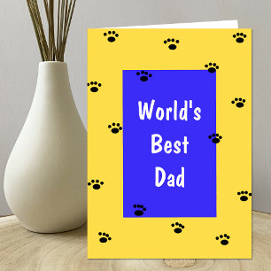 Fathers Day Card from Dog - Worlds Best Dad