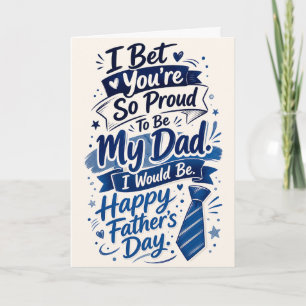 Fathers Day Card From Kids Proud To Be My Dad Joke