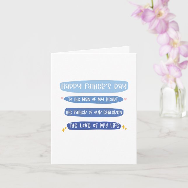 Father's Day Card from Wife (Orchid)