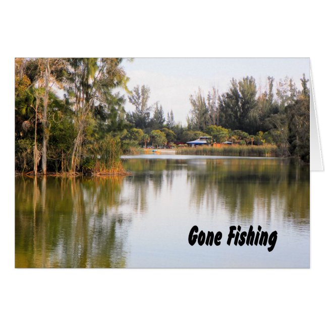 Father's Day Card, Gone Fishing (Front Horizontal)