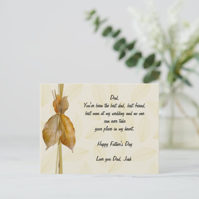 Father's Day Card - Honour him! (Standing Front)