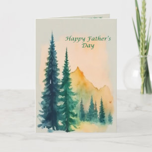 Father's Day card nature watercolor 