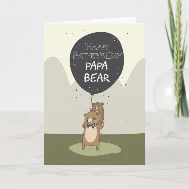 Father's day card, Papa Bear Father's Day Card (Front)