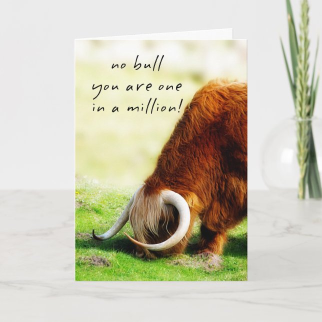 Father's Day Card - Scottish Longhorn Bull (Front)
