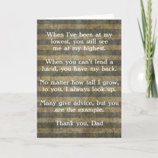 Father's Day Card, Thank You Card
