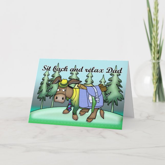 Father's Day Card with Donkey (Front)