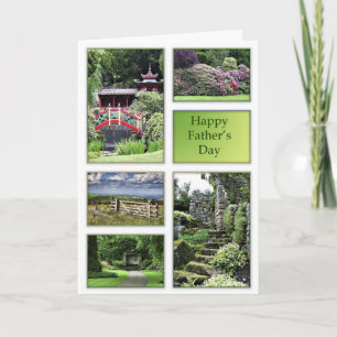 Father's day card with garden views