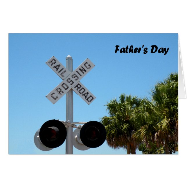 Father's Day Card with Railroad Crossing (Front Horizontal)