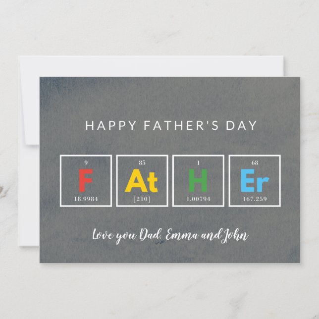 Fathers day cards Cool Colourful (Front)
