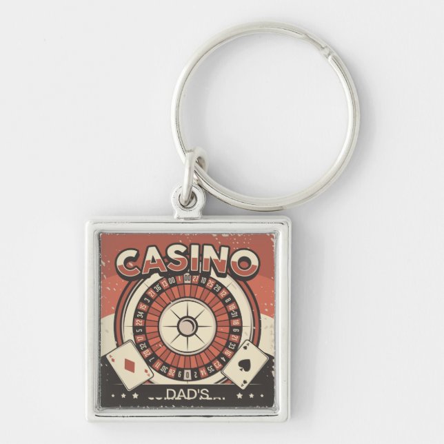 Fathers Day Casino Roulette Wheel Key Ring (Front)