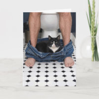 Father's Day Cat Bathroom Funny Moment